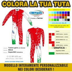 Colora e crea la tua tuta sci discesa personalizzata modello RN10